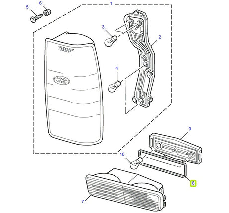 Gasket rear stop flasher lamp