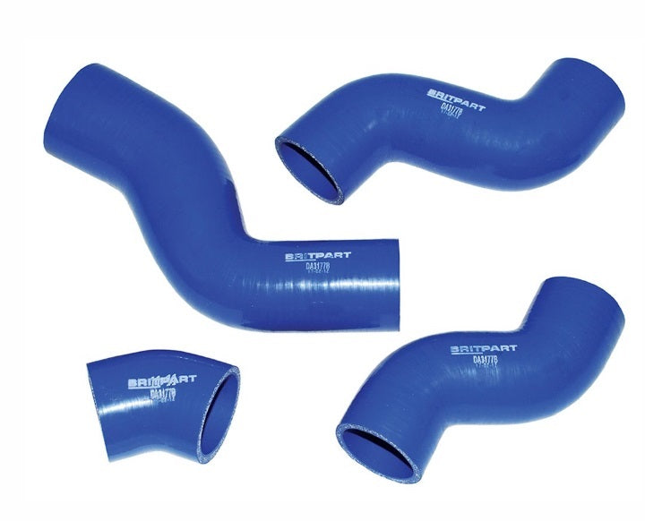 Silicone turbo hose kit in blue suitable for discovery 2.5l td5 vehicles (4 hose kit) - ALLMAKES 4X4