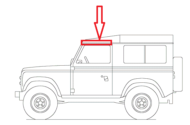 Over Door Drain Channel L/H