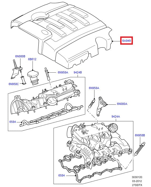 Engine cover - GENUINE LAND ROVER