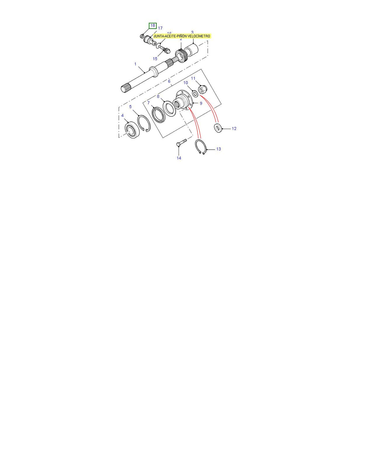 Oil Seal Speedo Pinion