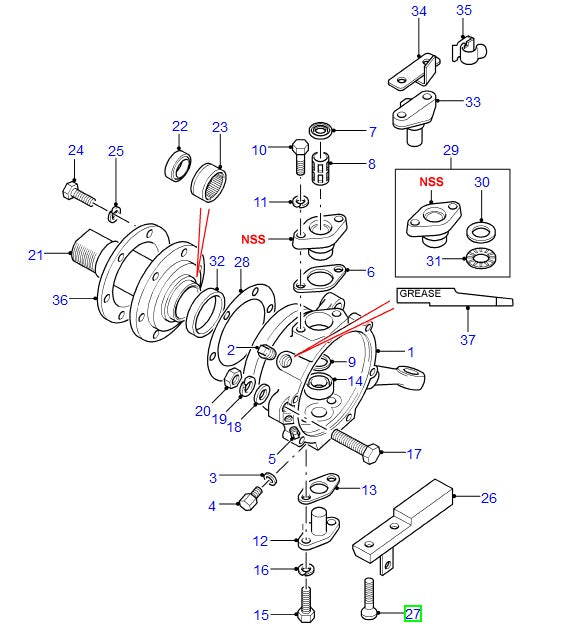 Countersunk Bottom Pivot Screw