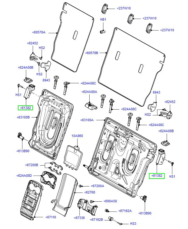 Latch - rear seat back