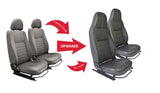 Puma Premium Upgrade Trim Kit - For vehicles with two-arm headrests - Black Vinyl & White Stitch - EXMOOR TRIM