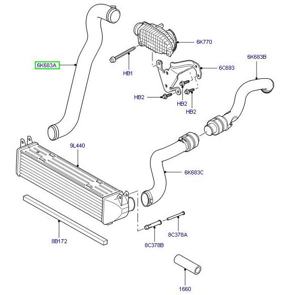 Intercooler Hose - Right Side