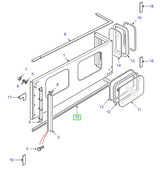 Bottom Seal - Rear Upper Window