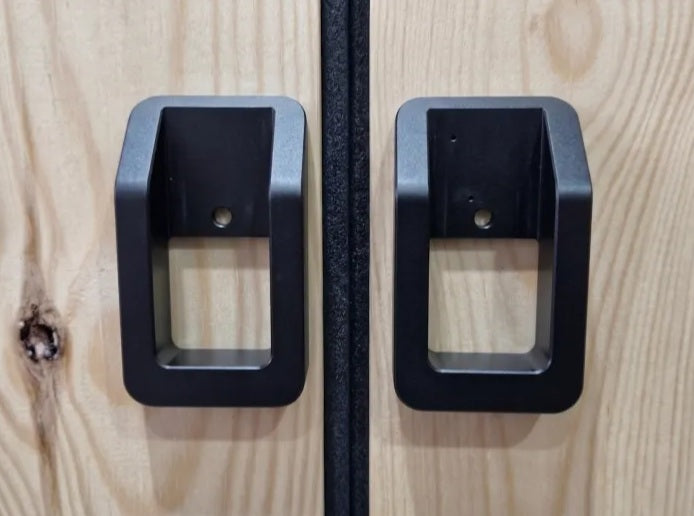 Billet Black Aluminium Locking Peg Surrounds - Defender