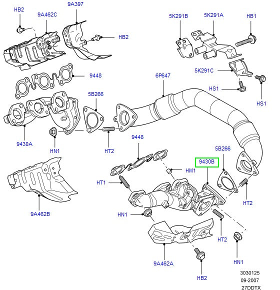Manifold assy - exhaust - GENUINE LAND ROVER