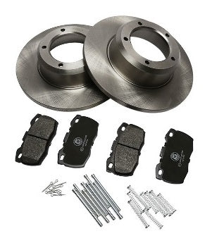 Front Vented Brake Disc & Pads - Kit - ALLMAKES 4X4