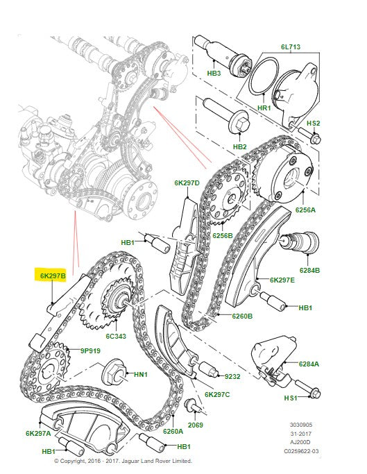 Guide - Timing Chain - GENUINE LAND ROVER