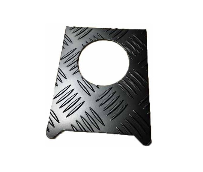 3mm Fuel Filler Surround Chequer Plate - Black