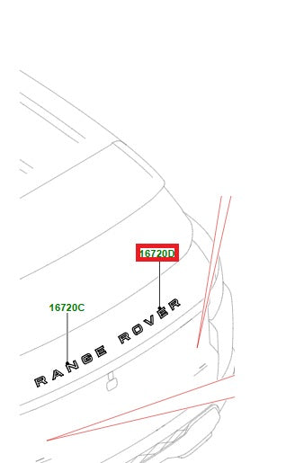 Name Plate - Plastic - "ROVER" - GENUINE LAND ROVER