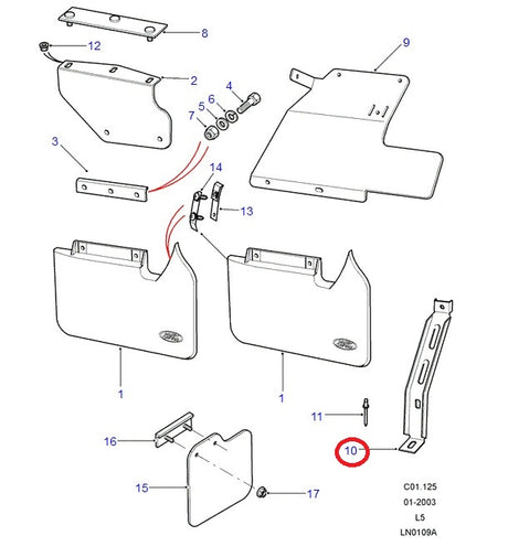 Rear Mudflap Bracket - Right Hand Side - ALLMAKES