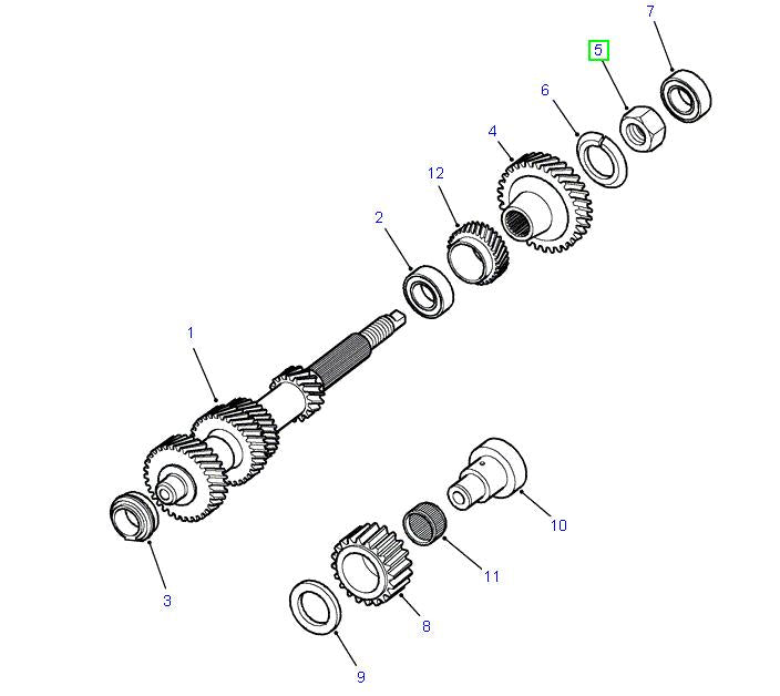 Nut Countershaft - ALLMAKES 4X4