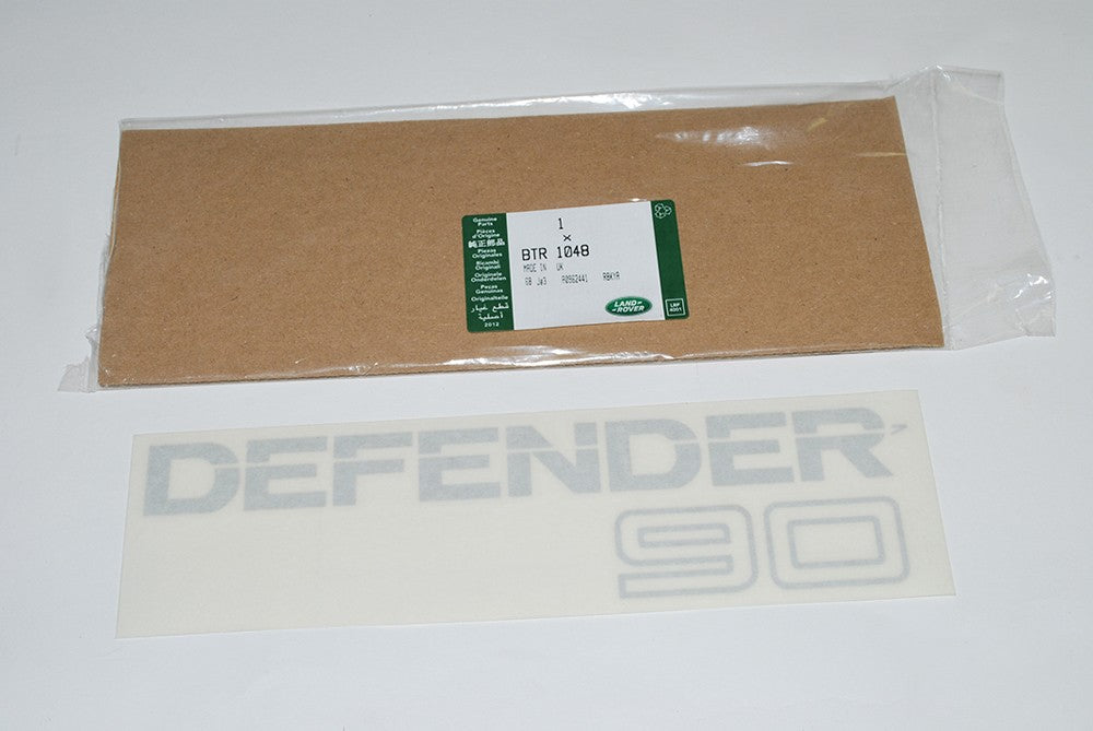 Adhesive Tape "DEFENDER 90" - Silver - Light Background - GENUINE LAND ROVER