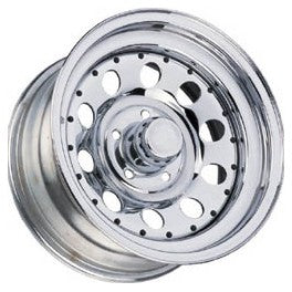 Chrome Modular Steel Wheel BULLFACE  5x4,5" - 8x15 for Wrangler/G.Cherokee