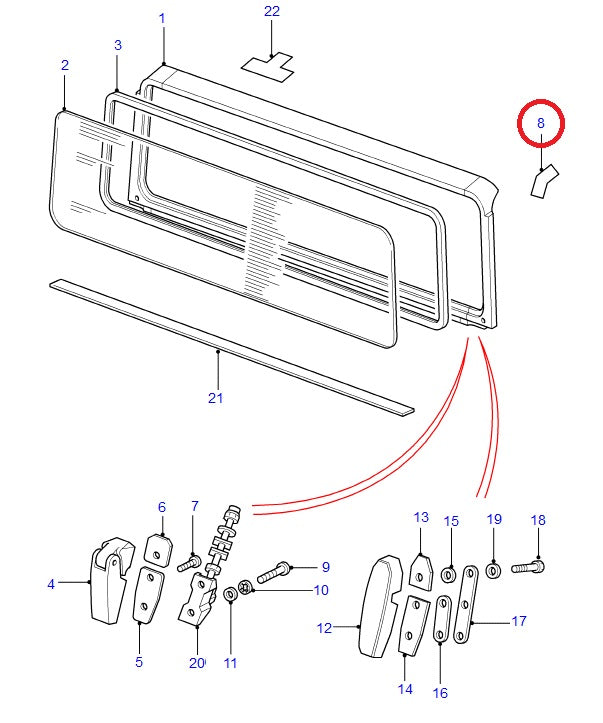 Gasket Prevents water ingress