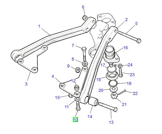 Bolt M10 x45 - Rear Suspension