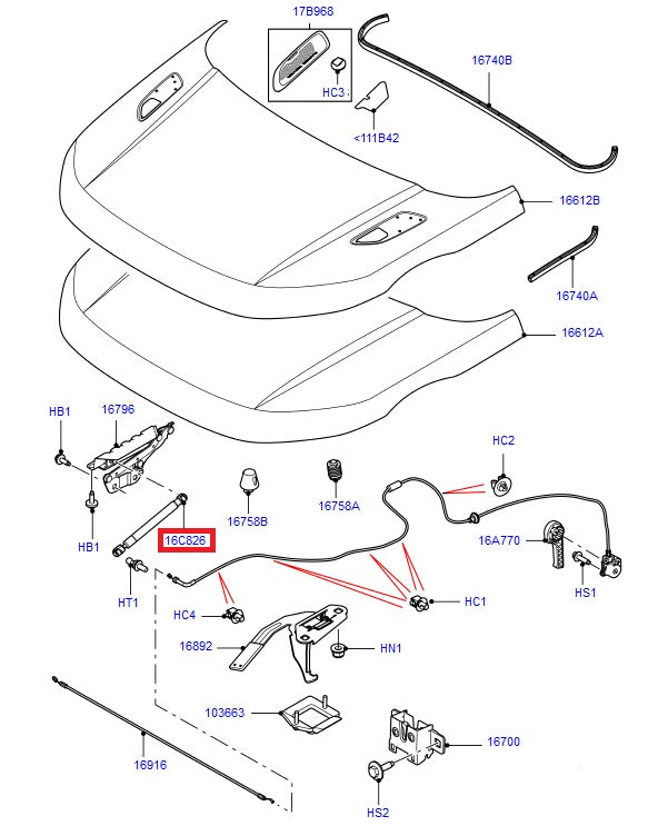 Front Hood Damper - Unit - EUROSPARE