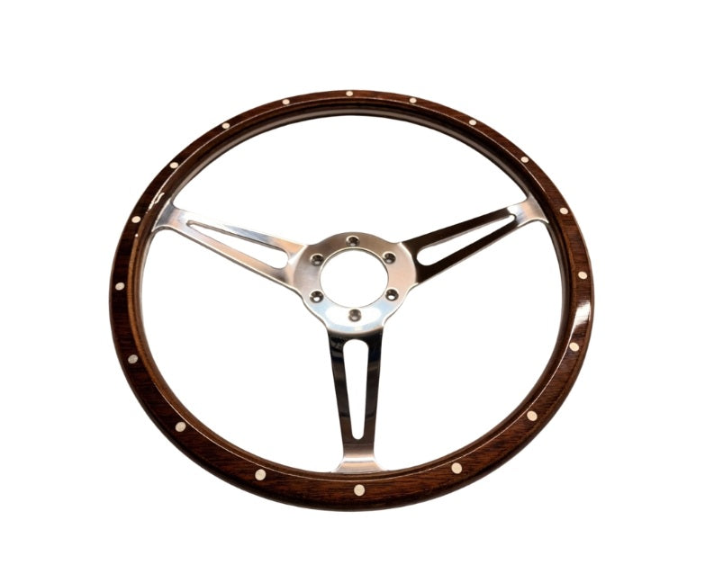 14" Woodrim Steering Wheel - PCD 70mm - MOUNTNEY