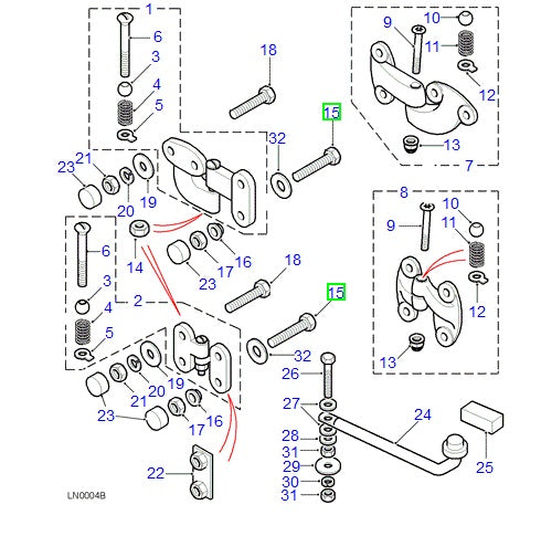 Tailgate Hinge Screw - M8 x 50