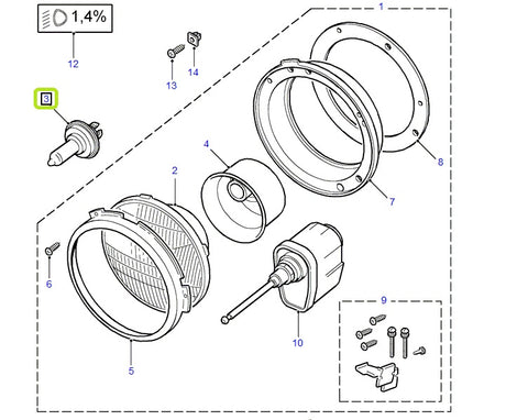 Bulb Headlamp H4