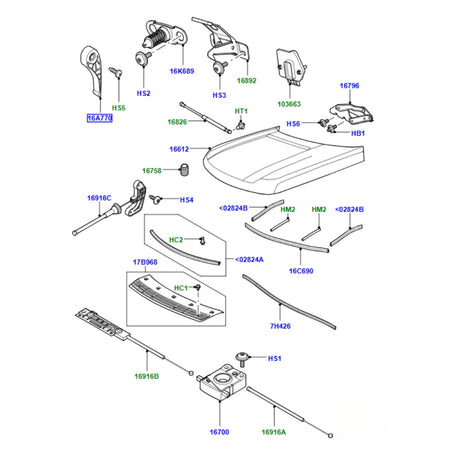 Bonnet Release Handle - GENUINE LAND ROVER