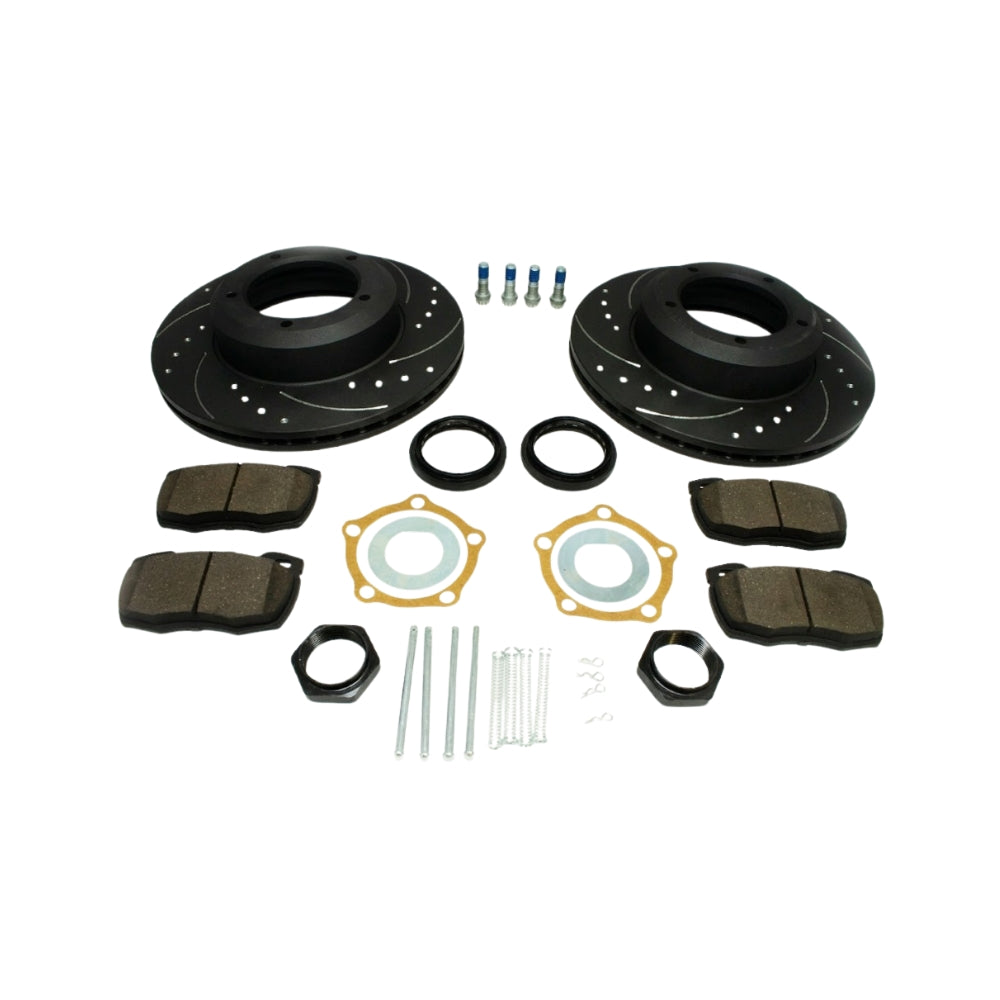Front Brake Kit - POWERspec Vented Discs - Defender / Defender Puma - L.O.F BRAKES