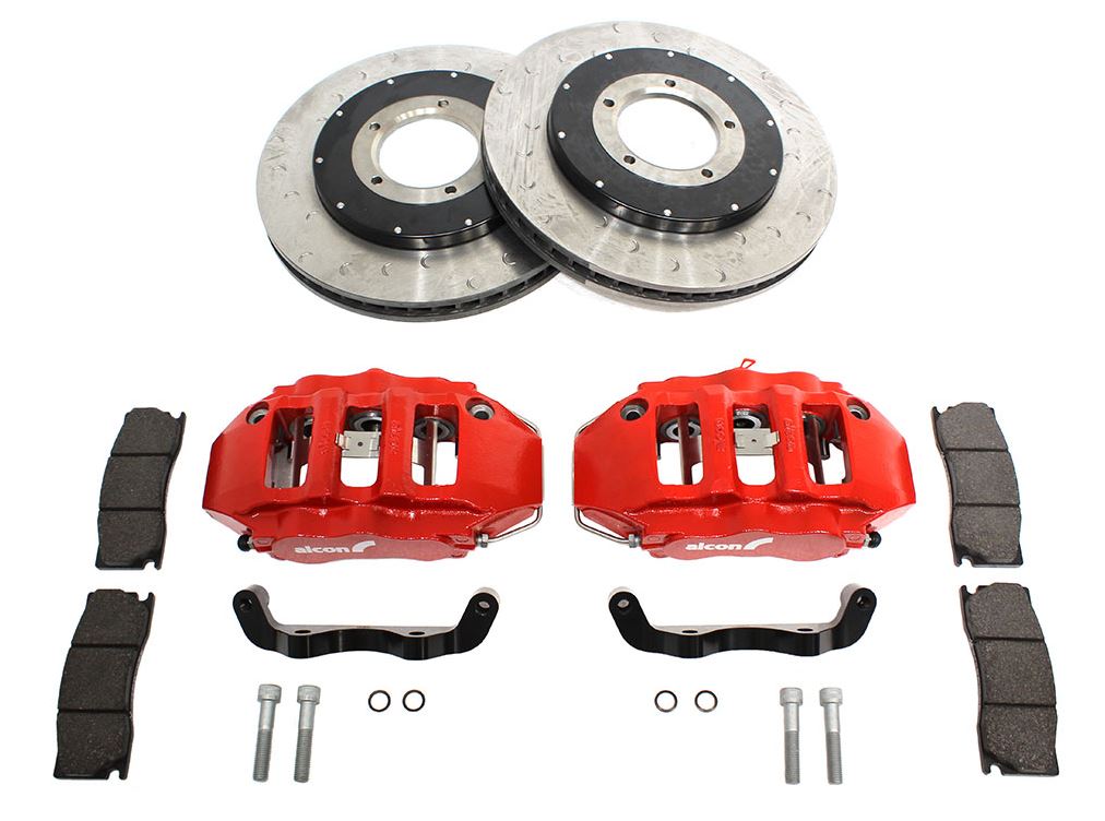 Front Brake Kit - 6 Pistons - Red Caliper - ALCON