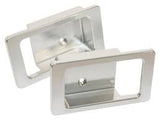 Defender door lever surround pair silver