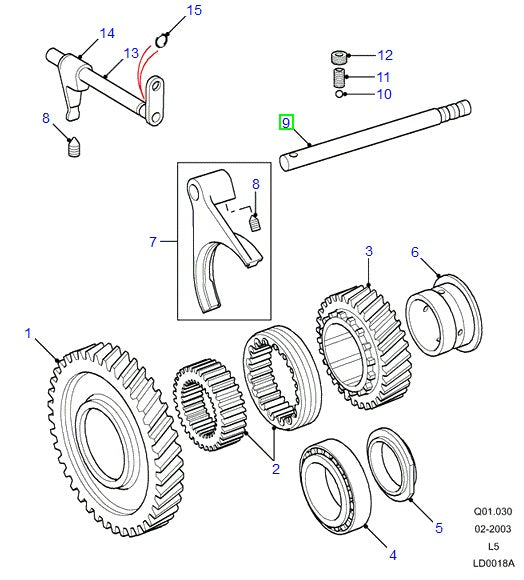 Selector Shaft Trans Box