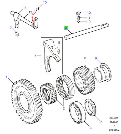 Selector Shaft Trans Box