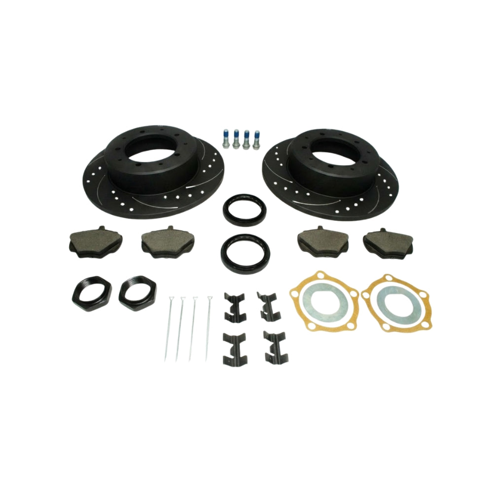 Rear Brake Kit - POWERspec Vented Discs - Defender & Defender Puma 90 - L.O.F BRAKES