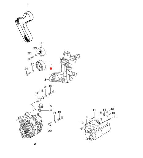 A/C Compressor Tensioner