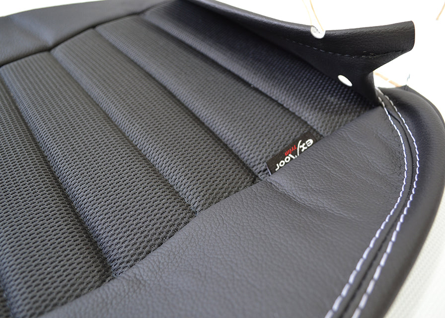 Seat Cover XS BLACK RACK (LEATHER) - Front