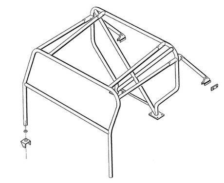 Rollcage - 6-Point Full External Bolt-In - SAFETY DEVICES