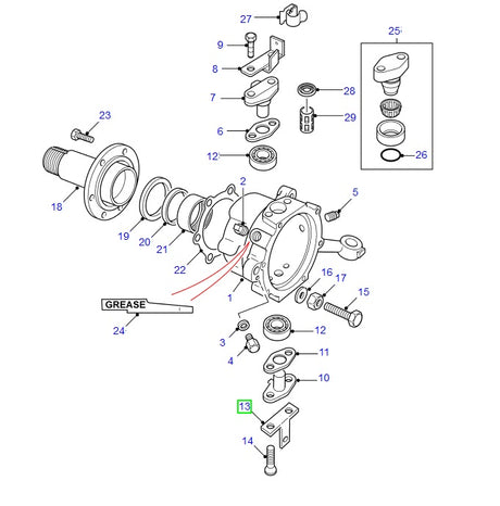Swivel Pin Housing To Mudshield Bracket