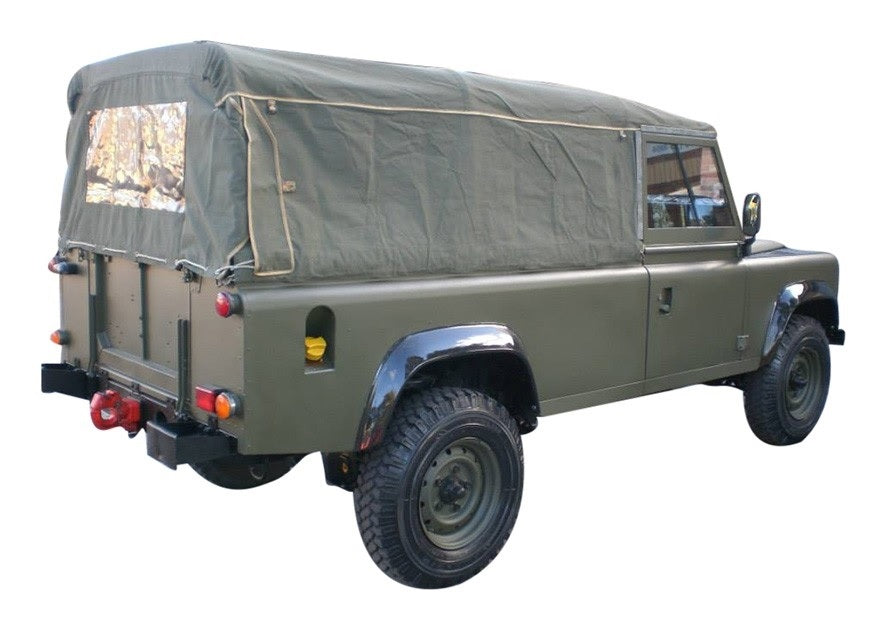 110" Full Hood Khaki Canvas