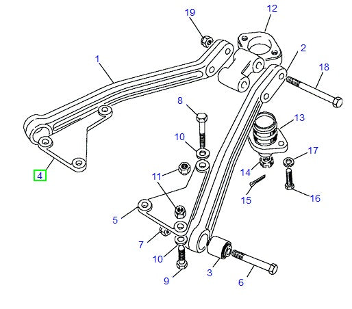 Bracket - rear suspension link - rh