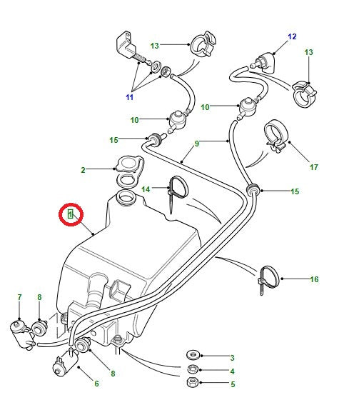 Washer Bottle - GENUINE LAND ROVER