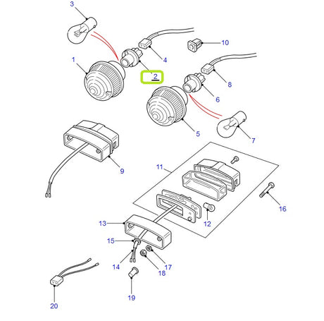 Bulb Holder Stop/Tail Lamp - ALLMAKES