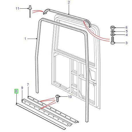 Seal Rear Door Bottom - AG PARTS