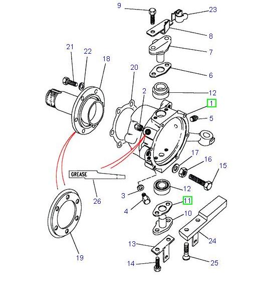 Gasket lower swivel pin
