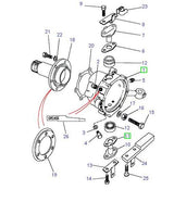 Gasket lower swivel pin