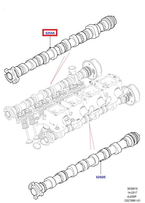Exhaust Camshaft - GENUINE LAND ROVER