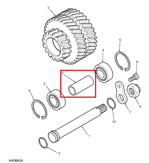 Transfer LT230 Bearing Spacer Bushing - 58.95mm - ORIGINAL LAND ROVER