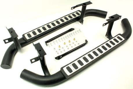 LR008379 - Terrafirma Side Steps - Black with Silver Tread Plate - Only 90 Model