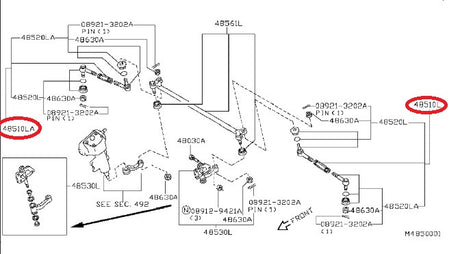 Outer steering track rod with two ball joints - ASHIKA