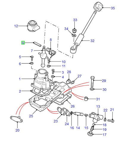 Tensioner pin - gearbox - GENUINE LAND ROVER