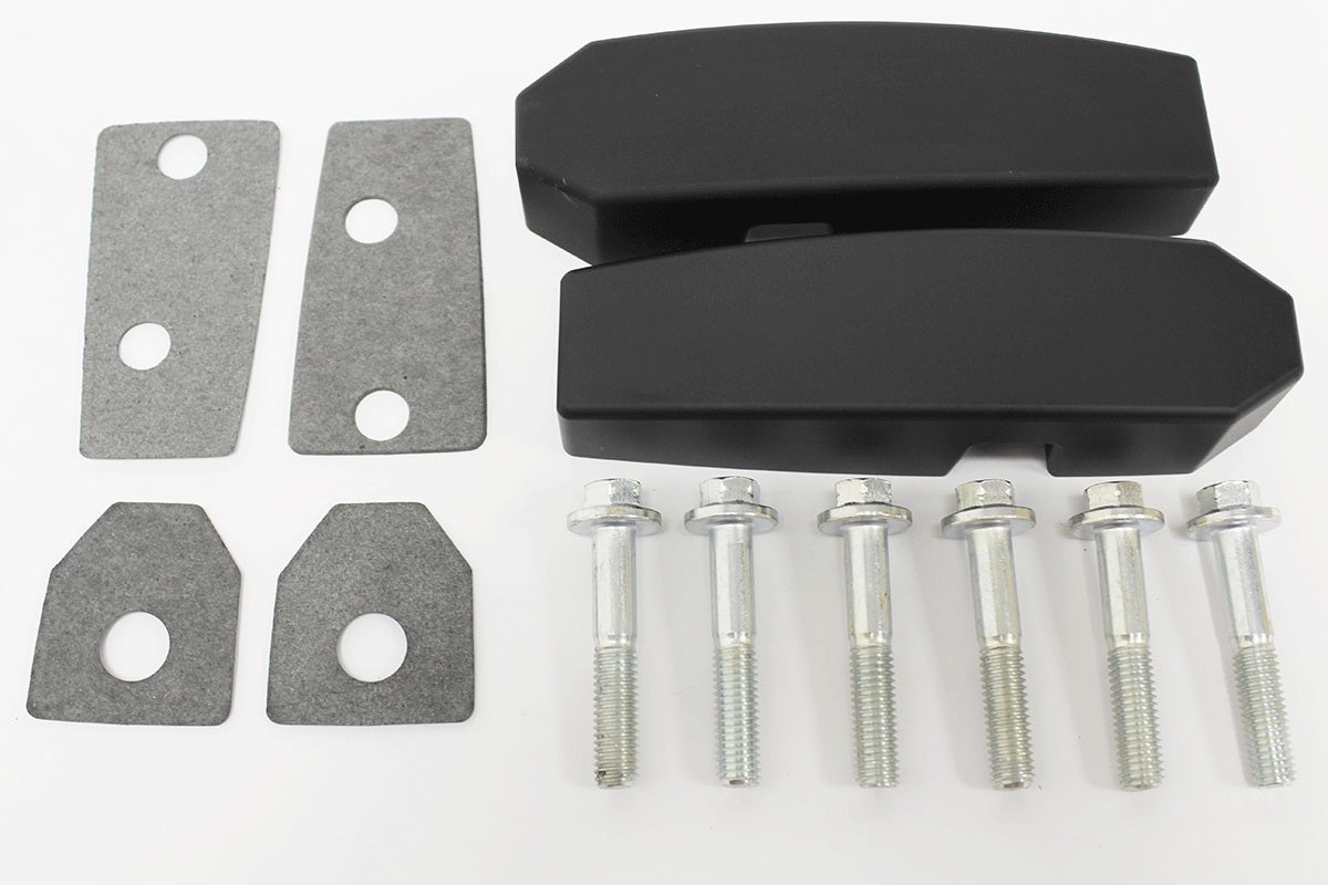 Aluminium Windscreen Bracket Pair - Black - TERRAFIRMA